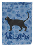 Pantherette Cat Welcome House Flag 28x40 Porch Sleeve Pole Decorative Outside Yard Banner Artwork Wall Hanging, Polyester