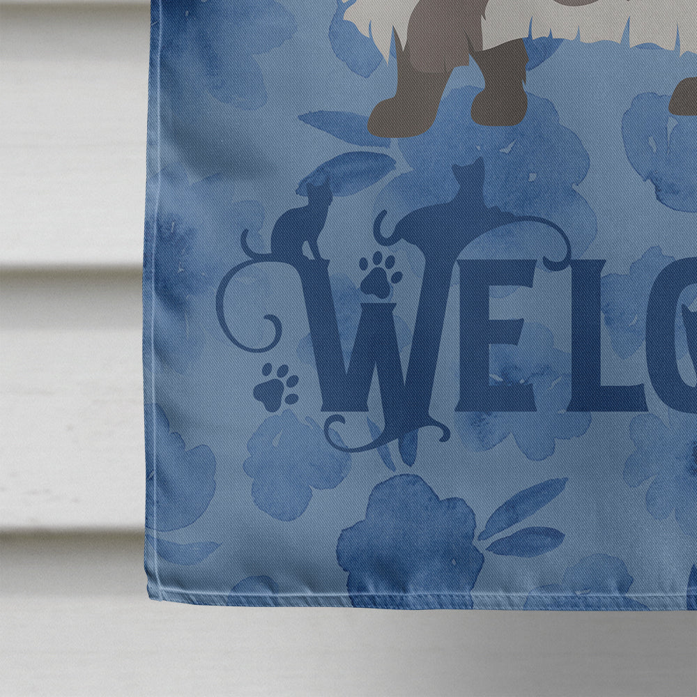 Persian Modern #2 Cat Welcome House Flag 28x40 Porch Sleeve Pole Decorative Outside Yard Banner Artwork Wall Hanging, Polyester