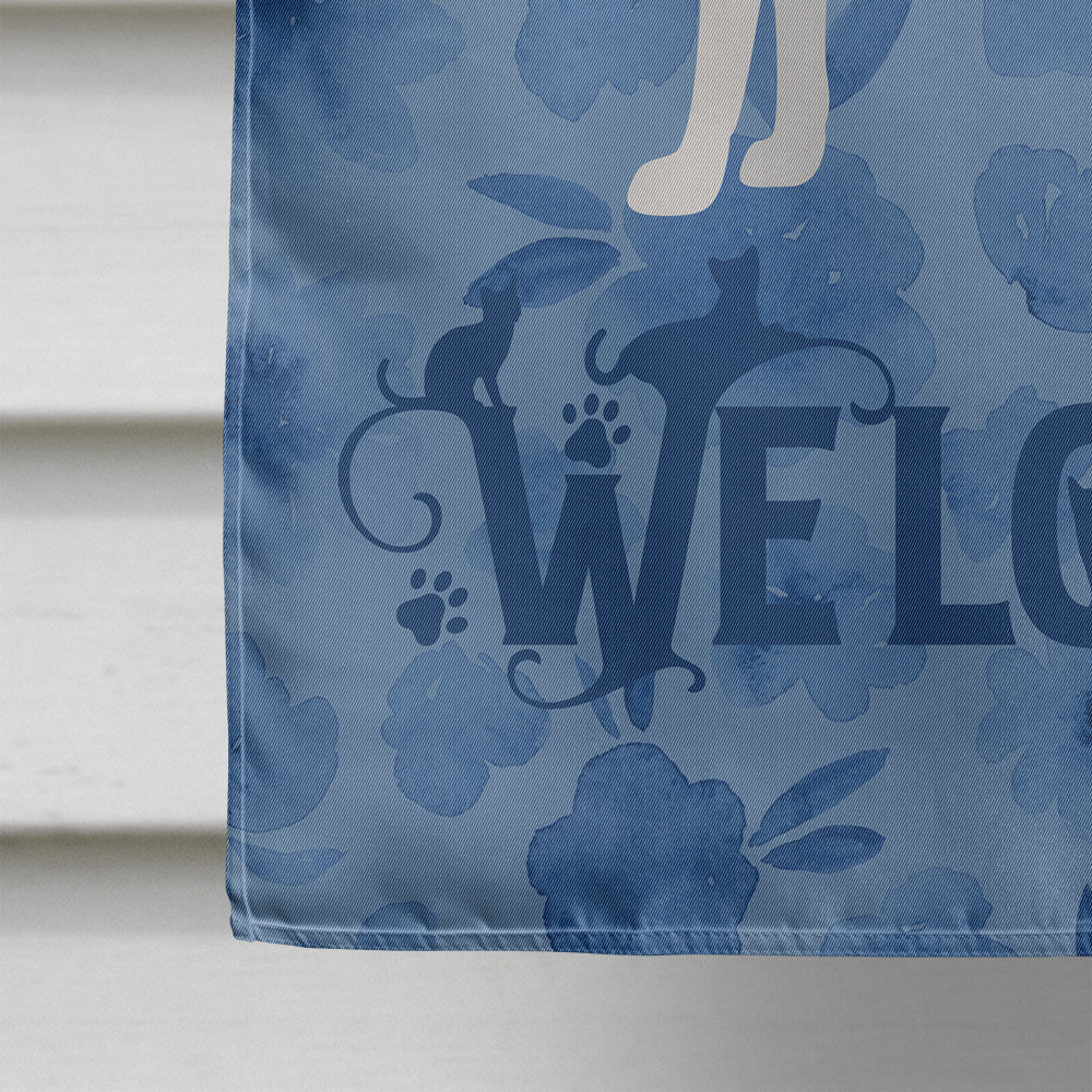 Peterbald #2 Cat Welcome House Flag 28x40 Porch Sleeve Pole Decorative Outside Yard Banner Artwork Wall Hanging, Polyester