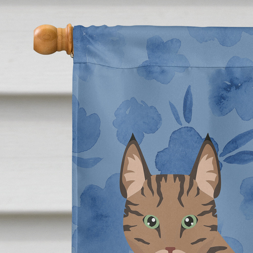 Pixie Bob #1 Cat Welcome House Flag 28x40 Porch Sleeve Pole Decorative Outside Yard Banner Artwork Wall Hanging, Polyester