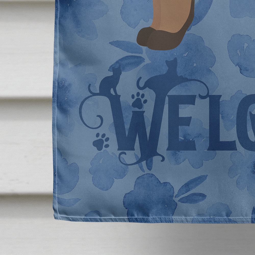 Pixie Bob #1 Cat Welcome House Flag 28x40 Porch Sleeve Pole Decorative Outside Yard Banner Artwork Wall Hanging, Polyester