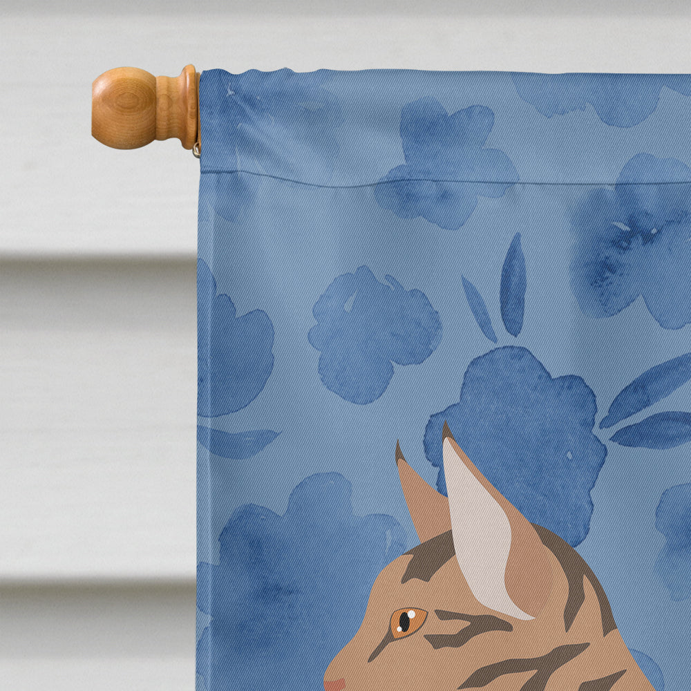 Pixie Bob #2 Cat Welcome House Flag 28x40 Porch Sleeve Pole Decorative Outside Yard Banner Artwork Wall Hanging, Polyester