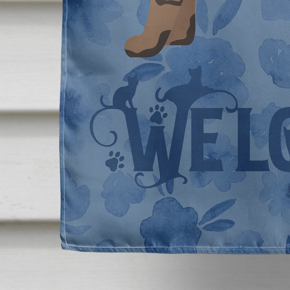 Pixie Bob #3 Cat Welcome House Flag 28x40 Porch Sleeve Pole Decorative Outside Yard Banner Artwork Wall Hanging, Polyester