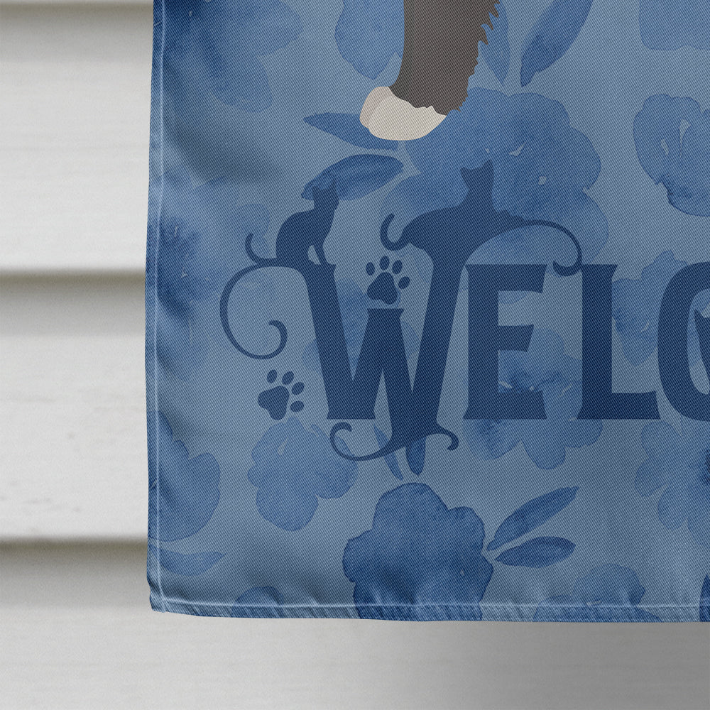 Poodle Cat #1 Cat Welcome House Flag 28x40 Porch Sleeve Pole Decorative Outside Yard Banner Artwork Wall Hanging, Polyester