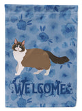 Ragdoll #1 Cat Welcome House Flag 28x40 Porch Sleeve Pole Decorative Outside Yard Banner Artwork Wall Hanging, Polyester