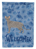 Safari #1 Cat Welcome House Flag 28x40 Porch Sleeve Pole Decorative Outside Yard Banner Artwork Wall Hanging, Polyester