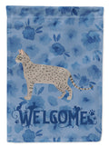 Safari #2 Cat Welcome House Flag 28x40 Porch Sleeve Pole Decorative Outside Yard Banner Artwork Wall Hanging, Polyester