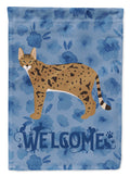 Savannah #1 Cat Welcome House Flag 28x40 Porch Sleeve Pole Decorative Outside Yard Banner Artwork Wall Hanging, Polyester
