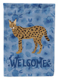 Savannah #3 Cat Welcome House Flag 28x40 Porch Sleeve Pole Decorative Outside Yard Banner Artwork Wall Hanging, Polyester
