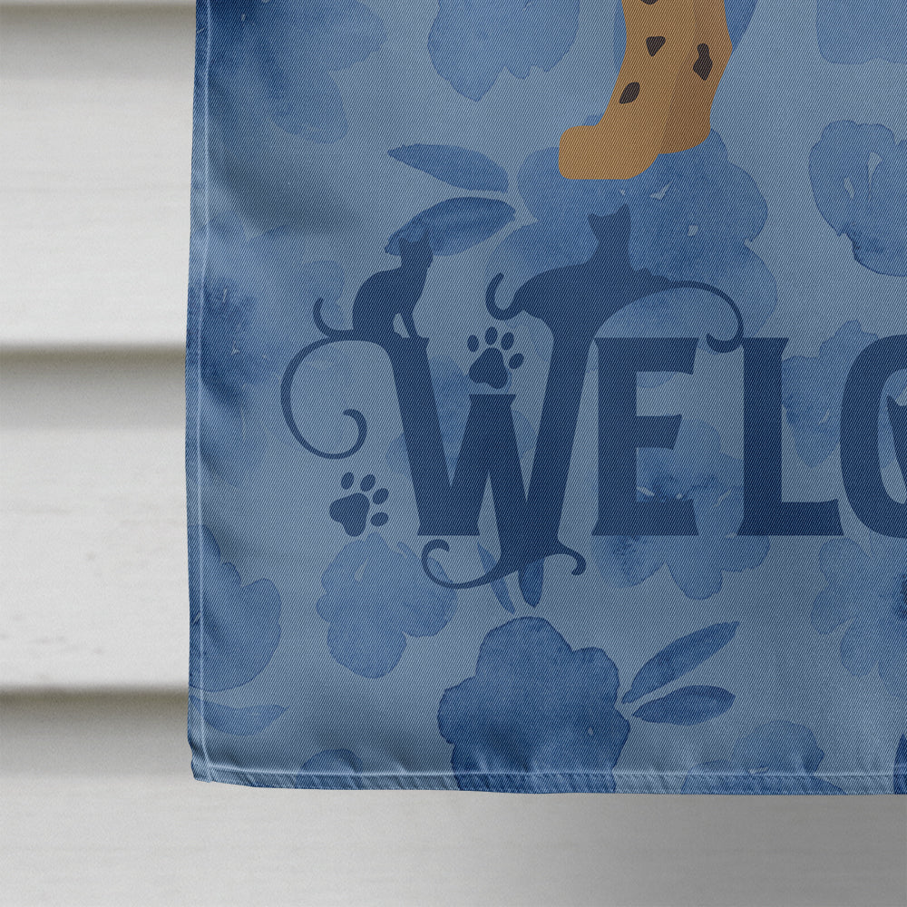 Savannah #3 Cat Welcome House Flag 28x40 Porch Sleeve Pole Decorative Outside Yard Banner Artwork Wall Hanging, Polyester
