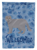 Scottish Fold #1 Cat Welcome House Flag 28x40 Porch Sleeve Pole Decorative Outside Yard Banner Artwork Wall Hanging, Polyester
