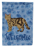 Scottish Straight #2 Cat Welcome House Flag 28x40 Porch Sleeve Pole Decorative Outside Yard Banner Artwork Wall Hanging, Polyester