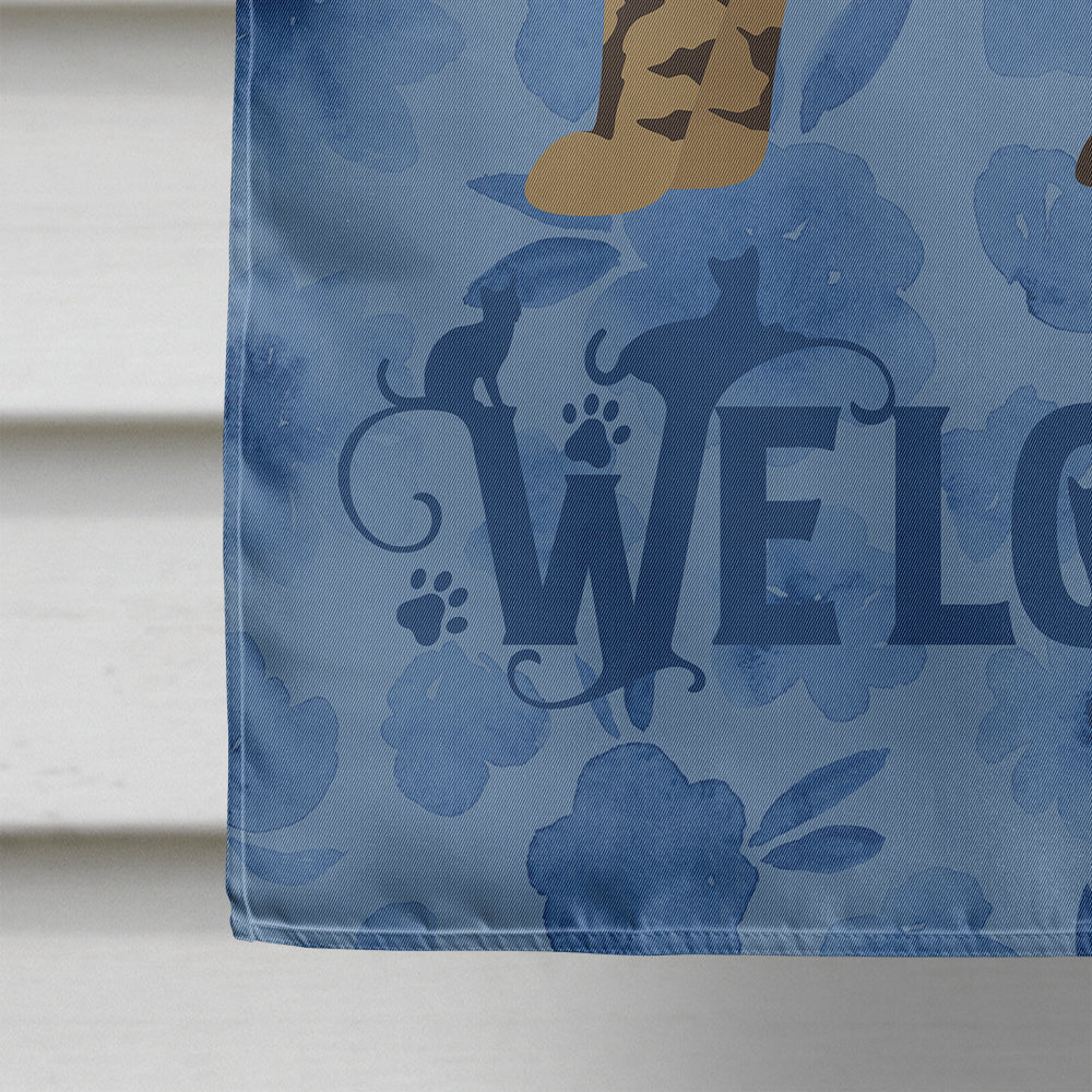 Scottish Straight #2 Cat Welcome House Flag 28x40 Porch Sleeve Pole Decorative Outside Yard Banner Artwork Wall Hanging, Polyester
