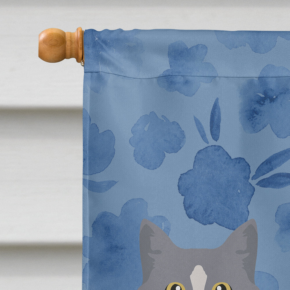 Selkirk Rex #1 Cat Welcome House Flag 28x40 Porch Sleeve Pole Decorative Outside Yard Banner Artwork Wall Hanging, Polyester