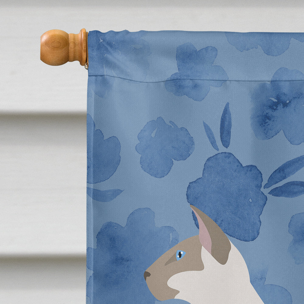 Siamese modern #1 Cat Welcome House Flag 28x40 Porch Sleeve Pole Decorative Outside Yard Banner Artwork Wall Hanging, Polyester