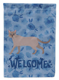 Siamese Traditional #1 Cat Welcome House Flag 28x40 Porch Sleeve Pole Decorative Outside Yard Banner Artwork Wall Hanging, Polyester
