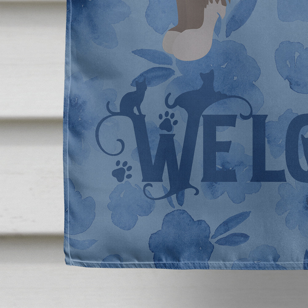 Siberian Forest #1 Cat Welcome House Flag 28x40 Porch Sleeve Pole Decorative Outside Yard Banner Artwork Wall Hanging, Polyester