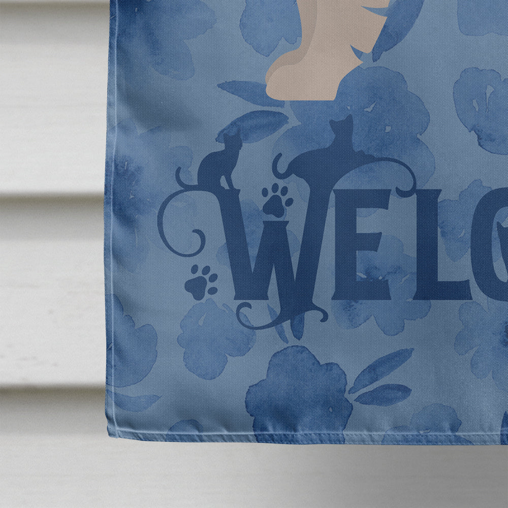 Siberian Forest #2 Cat Welcome House Flag 28x40 Porch Sleeve Pole Decorative Outside Yard Banner Artwork Wall Hanging, Polyester