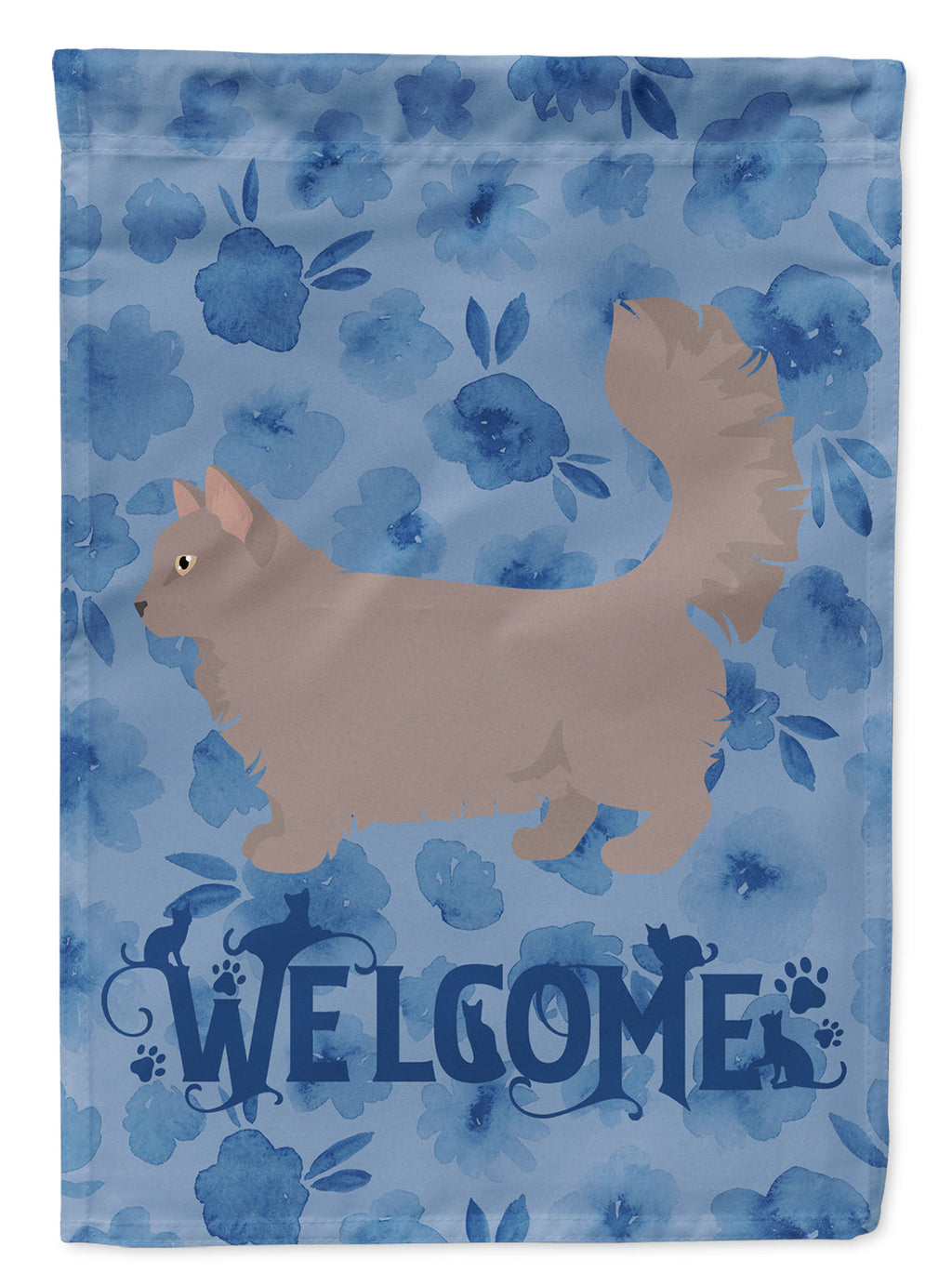 Skookum #2 Cat Welcome House Flag 28x40 Porch Sleeve Pole Decorative Outside Yard Banner Artwork Wall Hanging, Polyester