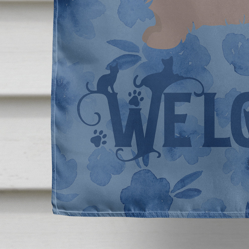 Skookum #2 Cat Welcome House Flag 28x40 Porch Sleeve Pole Decorative Outside Yard Banner Artwork Wall Hanging, Polyester