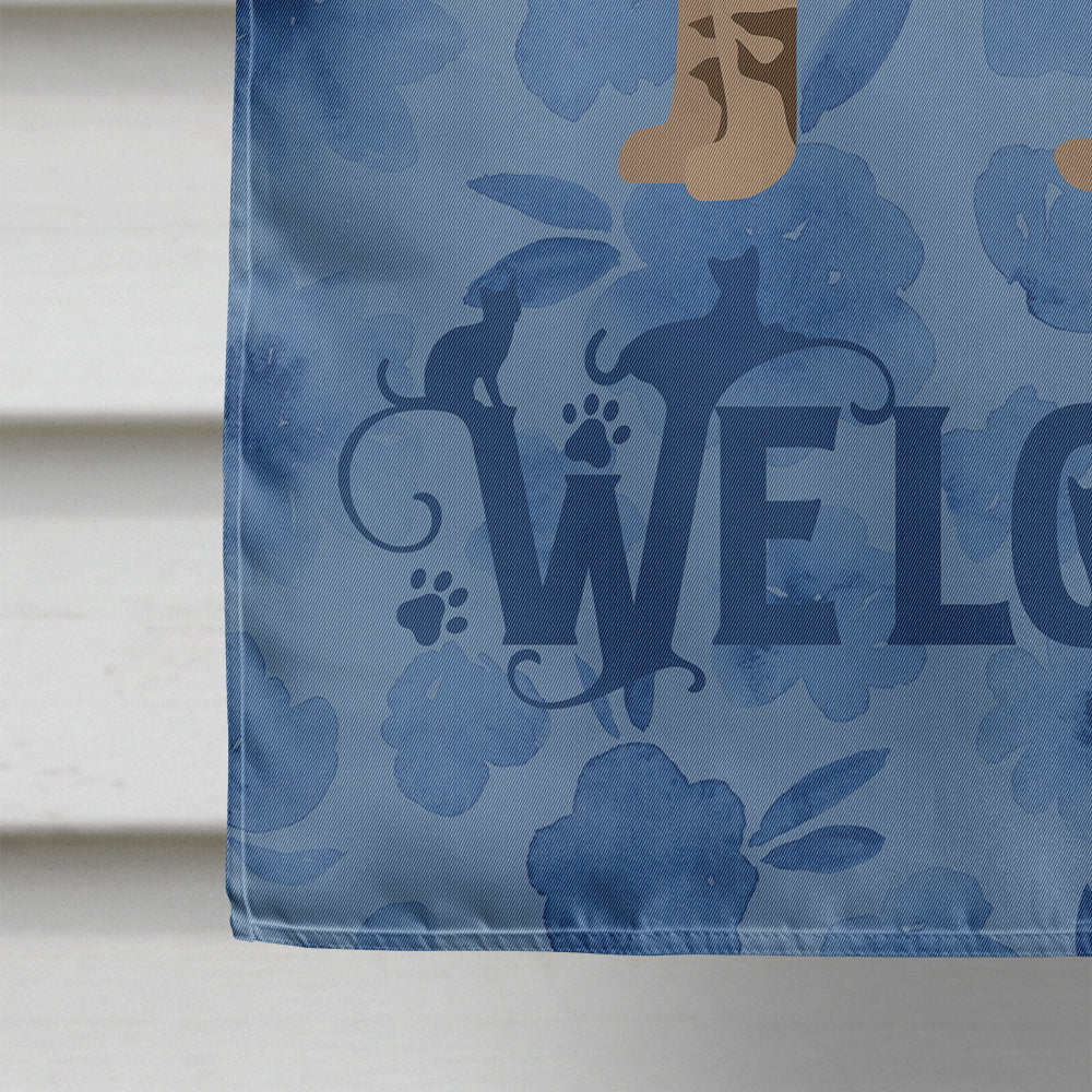 Sokoke Cat Welcome House Flag 28x40 Porch Sleeve Pole Decorative Outside Yard Banner Artwork Wall Hanging, Polyester