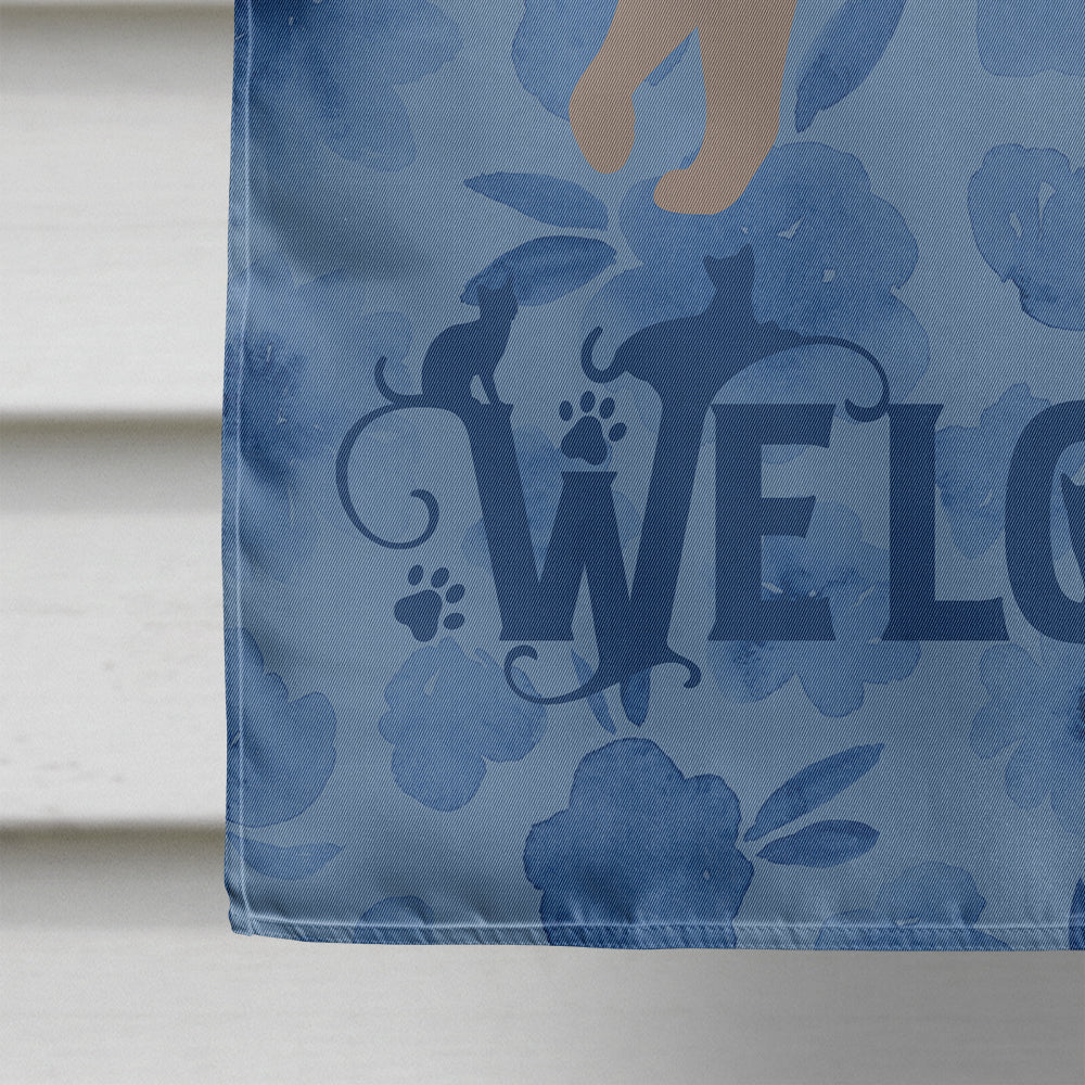 Somali #2 Cat Welcome House Flag 28x40 Porch Sleeve Pole Decorative Outside Yard Banner Artwork Wall Hanging, Polyester