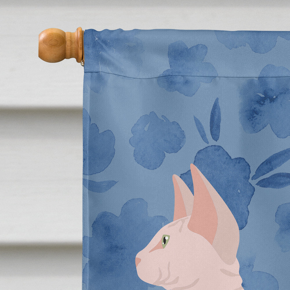 Sphynx Cat Welcome House Flag 28x40 Porch Sleeve Pole Decorative Outside Yard Banner Artwork Wall Hanging, Polyester
