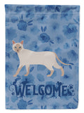 Thai Lilac Cat Welcome House Flag 28x40 Porch Sleeve Pole Decorative Outside Yard Banner Artwork Wall Hanging, Polyester