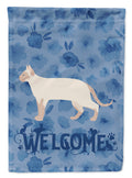 Tonkinese #2 Cat Welcome House Flag 28x40 Porch Sleeve Pole Decorative Outside Yard Banner Artwork Wall Hanging, Polyester