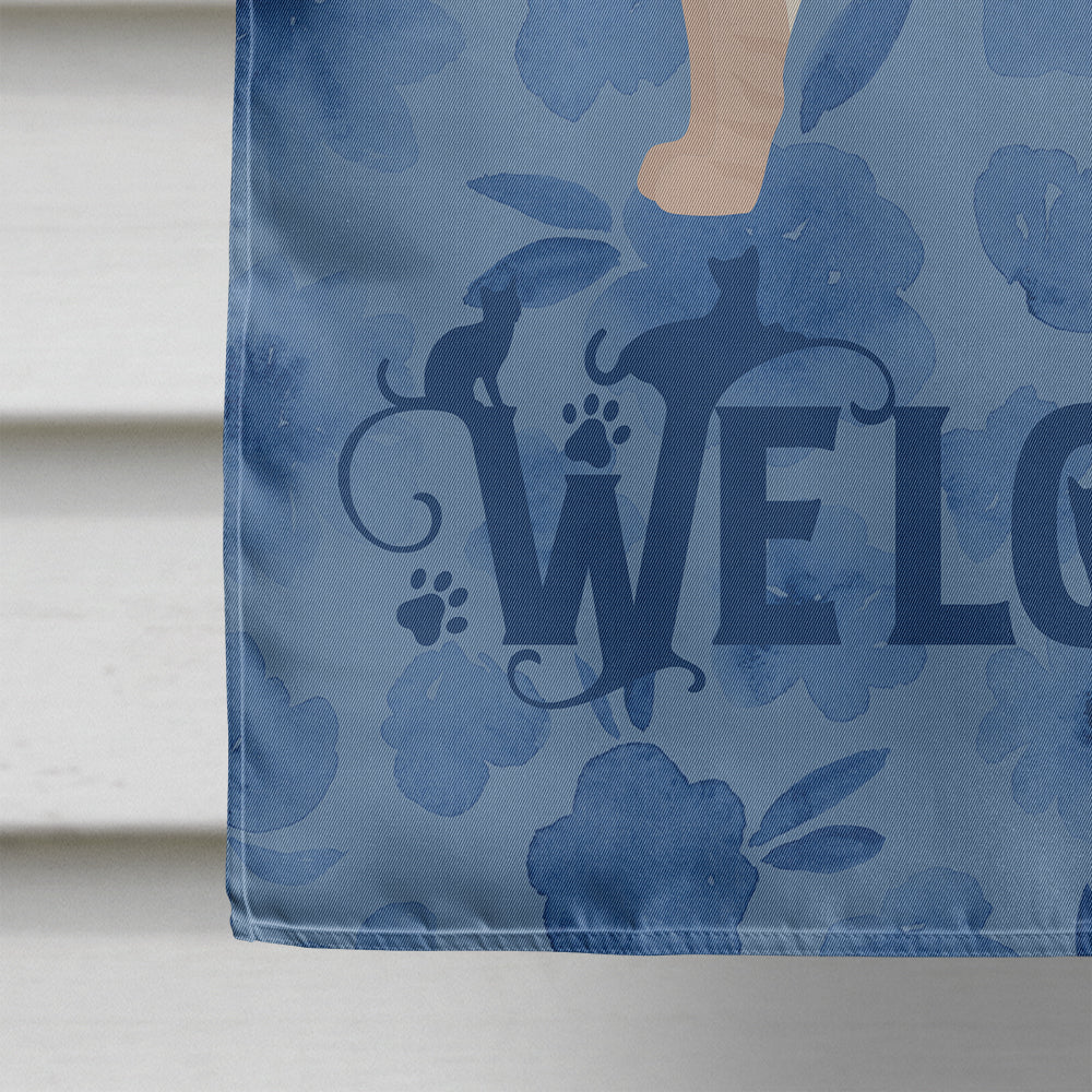 Tonkinese #2 Cat Welcome House Flag 28x40 Porch Sleeve Pole Decorative Outside Yard Banner Artwork Wall Hanging, Polyester