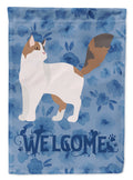Turkish Van Cat Welcome House Flag 28x40 Porch Sleeve Pole Decorative Outside Yard Banner Artwork Wall Hanging, Polyester