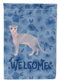 Ukrainian Levkoy Cat Welcome House Flag 28x40 Porch Sleeve Pole Decorative Outside Yard Banner Artwork Wall Hanging, Polyester