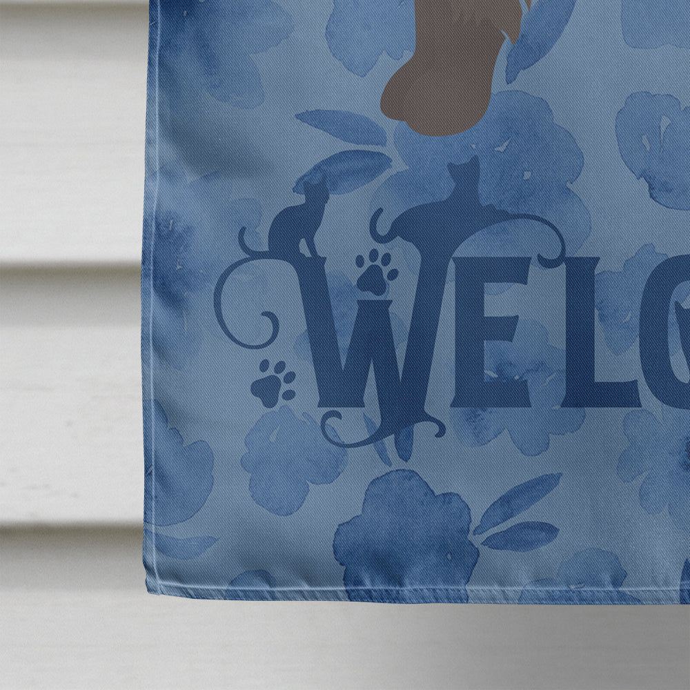 York Chocolate #2 Cat Welcome House Flag 28x40 Porch Sleeve Pole Decorative Outside Yard Banner Artwork Wall Hanging, Polyester