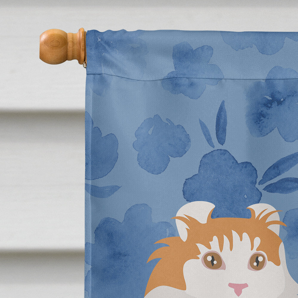 American Curl Cat Welcome House Flag 28x40 Porch Sleeve Pole Decorative Outside Yard Banner Artwork Wall Hanging, Polyester