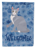 American Polydactyl #2 Cat Welcome House Flag 28x40 Porch Sleeve Pole Decorative Outside Yard Banner Artwork Wall Hanging, Polyester