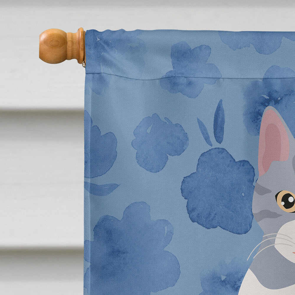 American Polydactyl #2 Cat Welcome House Flag 28x40 Porch Sleeve Pole Decorative Outside Yard Banner Artwork Wall Hanging, Polyester