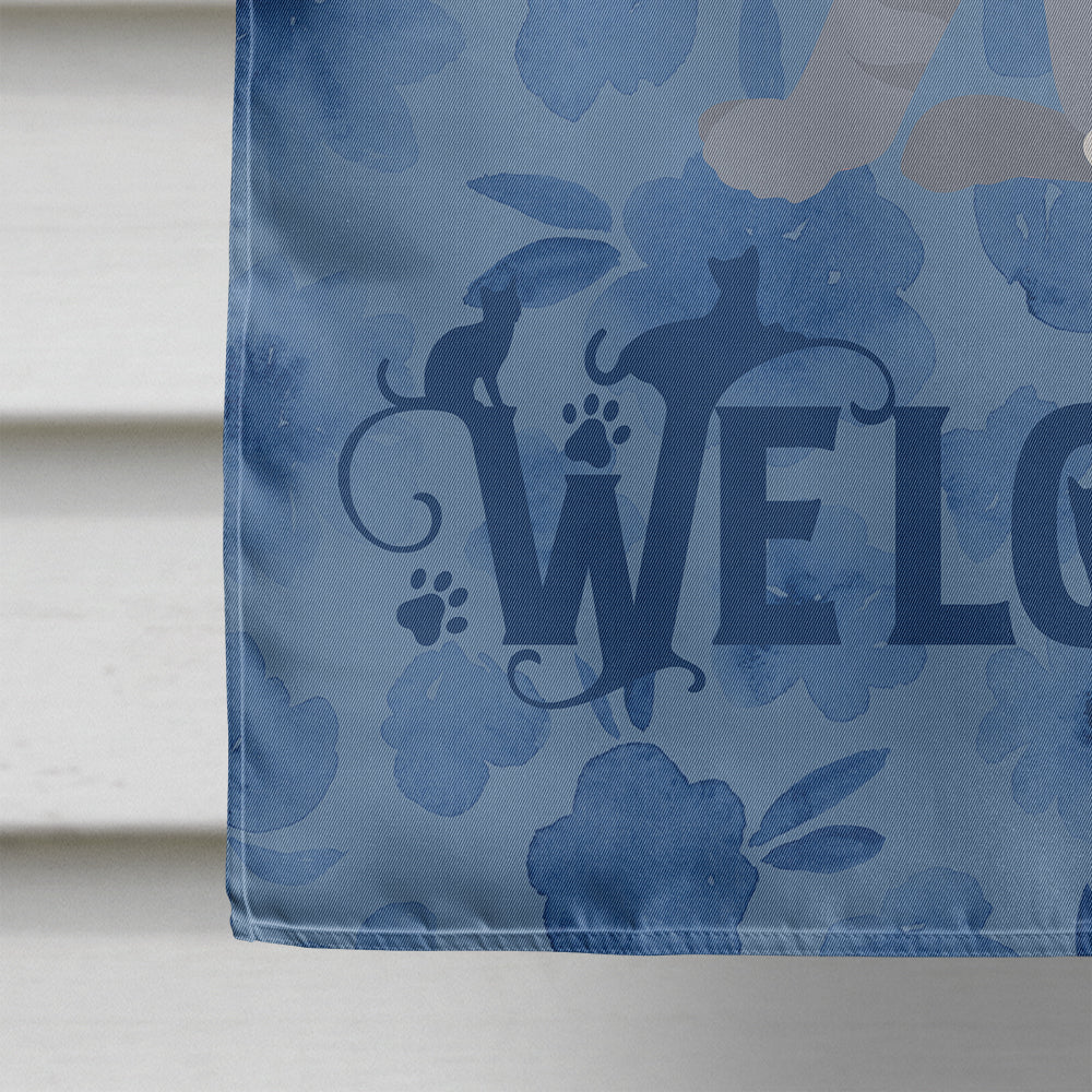 American Polydactyl #2 Cat Welcome House Flag 28x40 Porch Sleeve Pole Decorative Outside Yard Banner Artwork Wall Hanging, Polyester