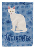 Aphrodite Giant Cat Welcome House Flag 28x40 Porch Sleeve Pole Decorative Outside Yard Banner Artwork Wall Hanging, Polyester