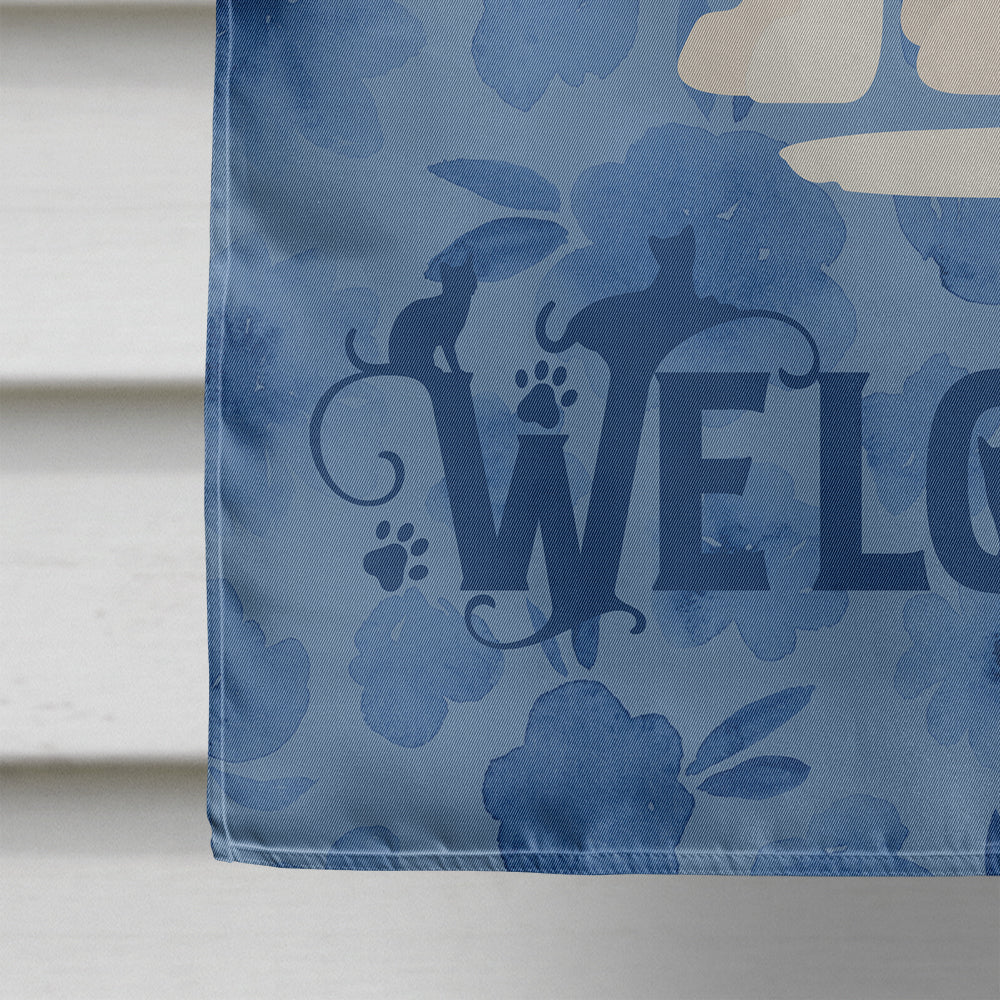 Aphrodite Giant Cat Welcome House Flag 28x40 Porch Sleeve Pole Decorative Outside Yard Banner Artwork Wall Hanging, Polyester
