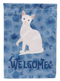 Arabian Mau Cat Welcome House Flag 28x40 Porch Sleeve Pole Decorative Outside Yard Banner Artwork Wall Hanging, Polyester