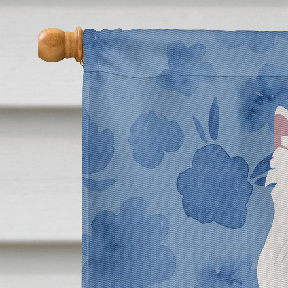 Asian Semi Longhaired Cat Welcome House Flag 28x40 Porch Sleeve Pole Decorative Outside Yard Banner Artwork Wall Hanging, Polyester