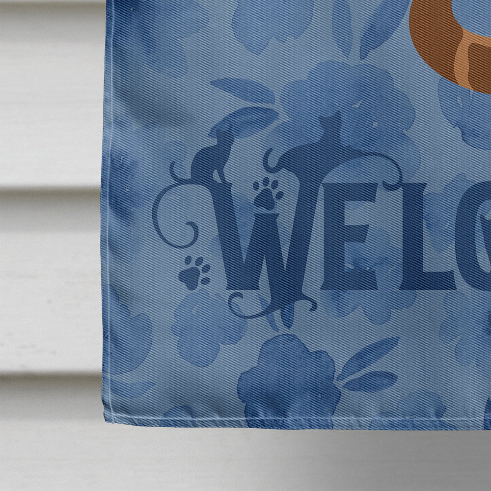 Bengal Cat Welcome House Flag 28x40 Porch Sleeve Pole Decorative Outside Yard Banner Artwork Wall Hanging, Polyester