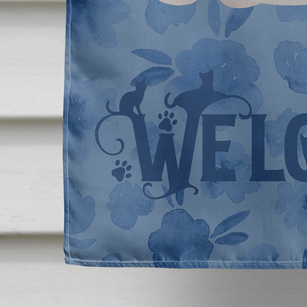 Birman Cat Welcome House Flag 28x40 Porch Sleeve Pole Decorative Outside Yard Banner Artwork Wall Hanging, Polyester