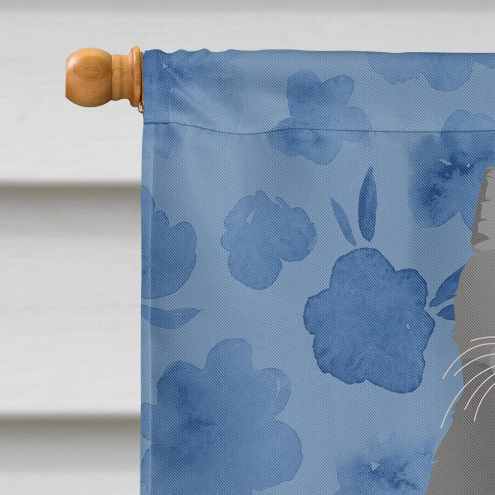 British Semi Longhair Cat Welcome House Flag 28x40 Porch Sleeve Pole Decorative Outside Yard Banner Artwork Wall Hanging, Polyester