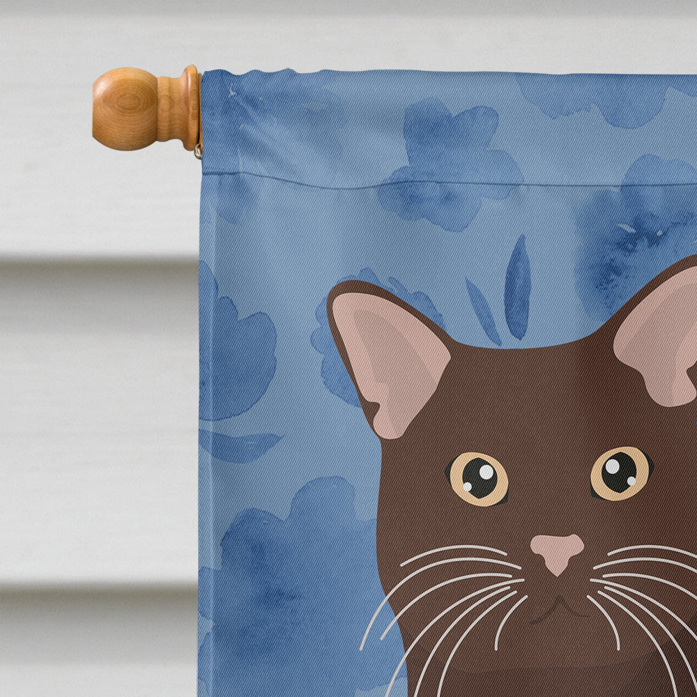 Burmese #2 Cat Welcome House Flag 28x40 Porch Sleeve Pole Decorative Outside Yard Banner Artwork Wall Hanging, Polyester
