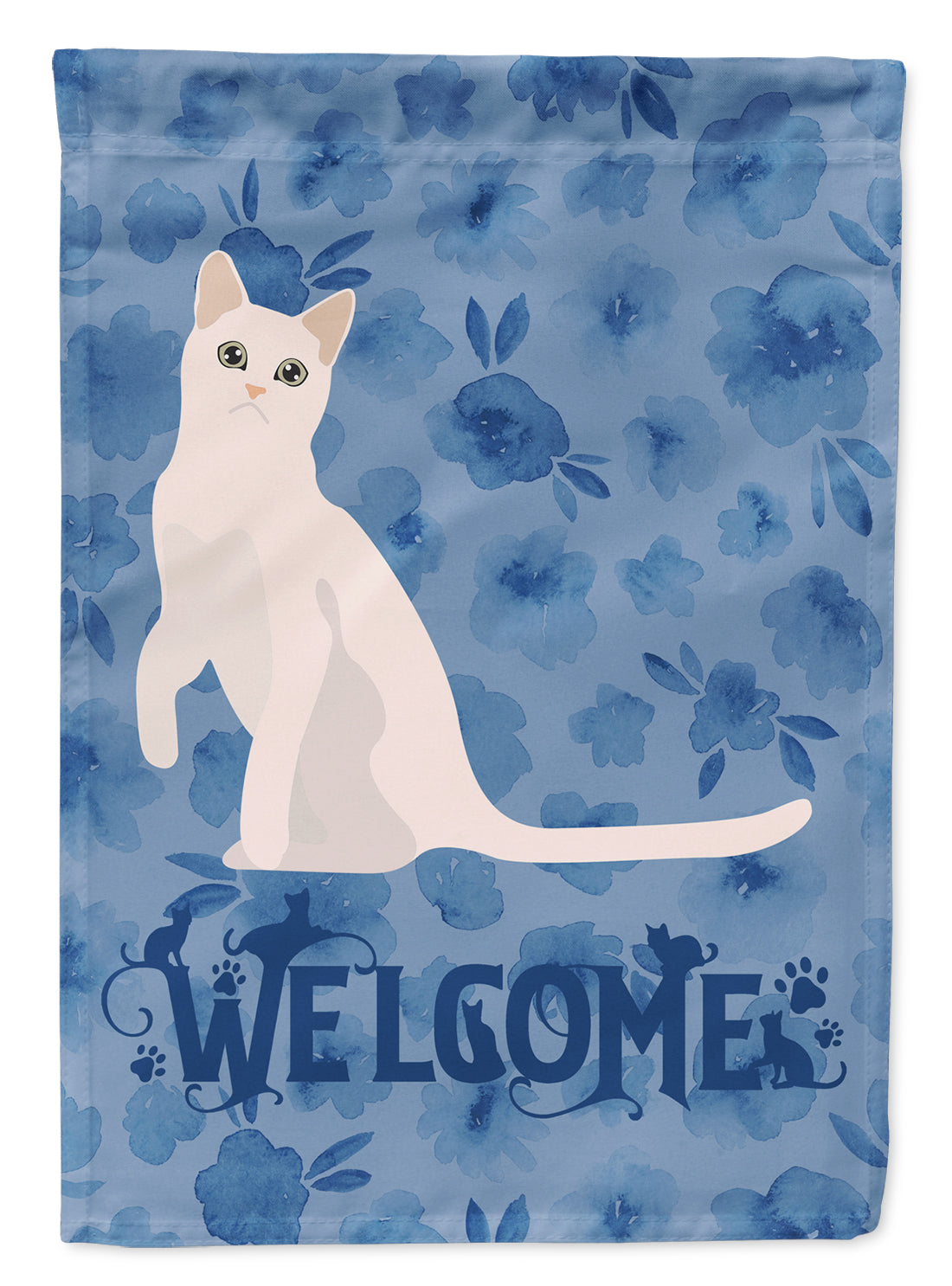 Burmilla #1 Cat Welcome House Flag 28x40 Porch Sleeve Pole Decorative Outside Yard Banner Artwork Wall Hanging, Polyester