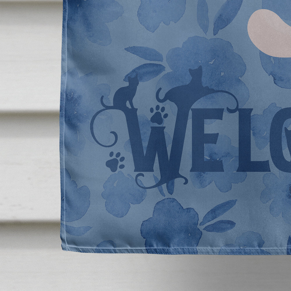 Burmilla #2 Cat Welcome House Flag 28x40 Porch Sleeve Pole Decorative Outside Yard Banner Artwork Wall Hanging, Polyester
