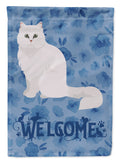 Chinchilla Persian Longhair Cat Welcome House Flag 28x40 Porch Sleeve Pole Decorative Outside Yard Banner Artwork Wall Hanging, Polyester