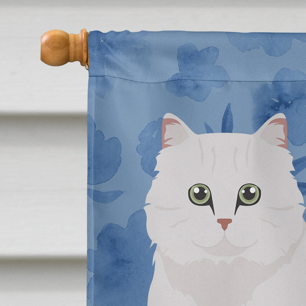 Chinchilla Persian Longhair Cat Welcome House Flag 28x40 Porch Sleeve Pole Decorative Outside Yard Banner Artwork Wall Hanging, Polyester