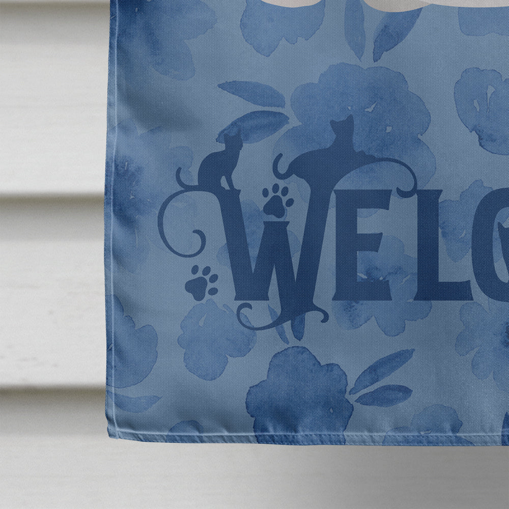 Chinchilla Persian Longhair Cat Welcome House Flag 28x40 Porch Sleeve Pole Decorative Outside Yard Banner Artwork Wall Hanging, Polyester